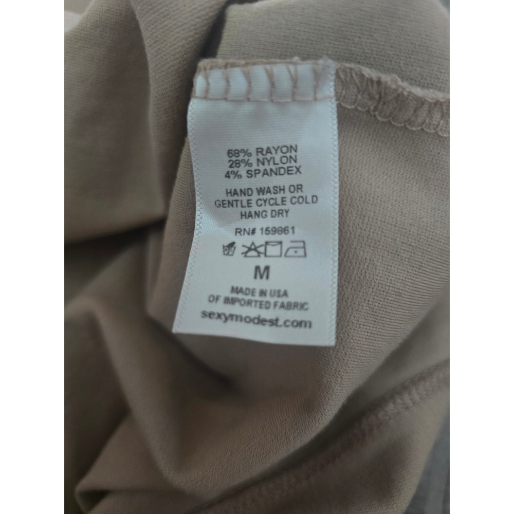 Elegant Tan Midi Dress - Picture 5 of 6